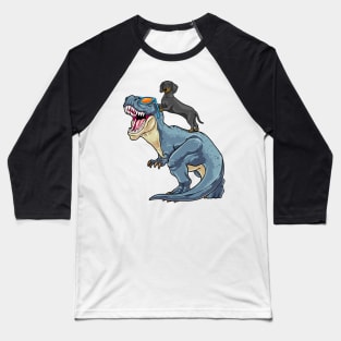 Wiener The T-Rex Rider Baseball T-Shirt